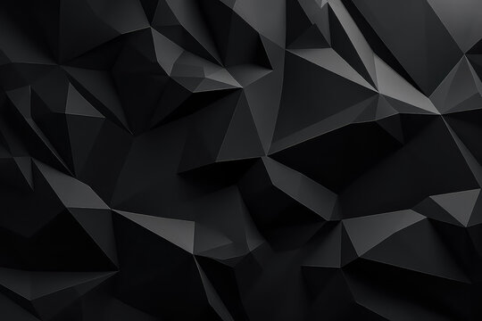 faceted texture abstract black crystal background.