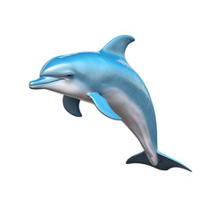 illustration of a playful dolphin known, Isolated on transparent PNG background, Generative ai