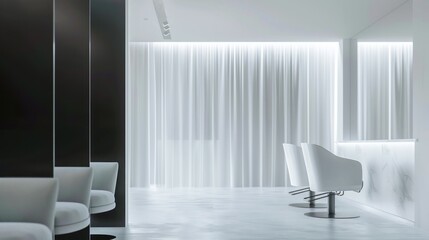 Refined interior of a modern salon.