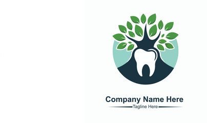 tree dental logo design concept template, vector dental, tree logo dental logo simple 