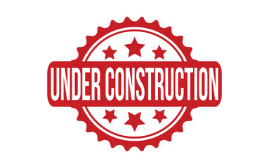 Under Construction rubber grunge stamp seal vector