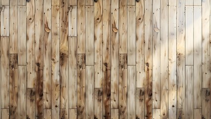 Light wooden planks with distinctive knots patterns, creating a seamless wood texture perfect for a modern and clean background. - obrazy, fototapety, plakaty
