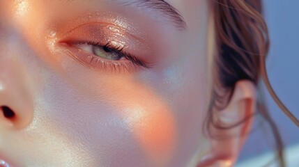 Close up portrait with natural makeup glow.