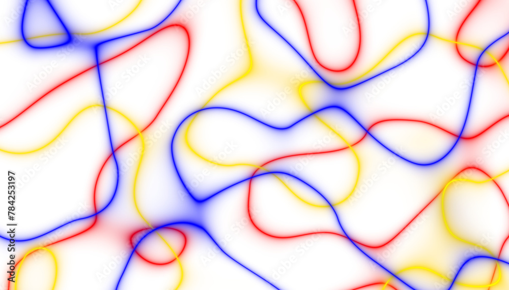 Poster abstract colorful spectrum thin linear abstract curved wavy wide pattern for background, wallpaper, 