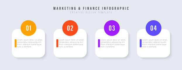 Infographic elements design template, business concept with 4 steps or options, can be used for workflow layout, diagram, annual report, web design.Creative banner, label vector.