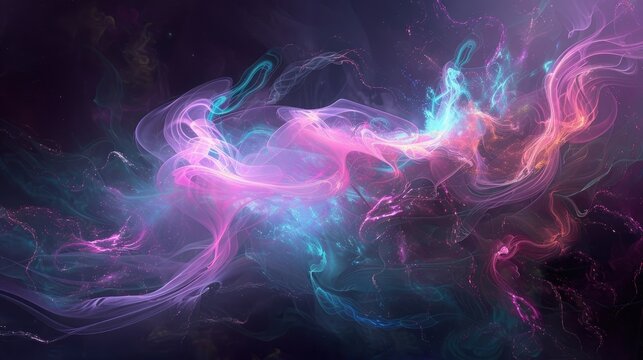 Scary images, Neon color smoke scary wallpaper, colorful smoke wavy wallpaper, smoke scary background,
