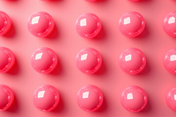 Colorful bubblegum narrow on solid background