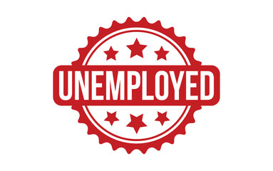 Unemployed Rubber Stamp Seal Vector