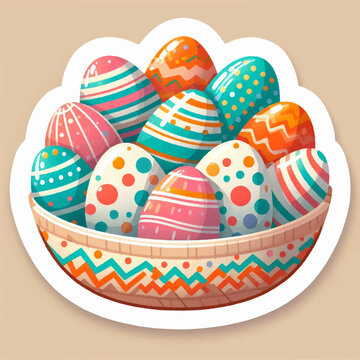 easter Paner sticker illustration