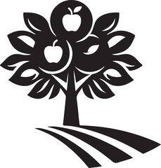 Apple tree vector logo icon  silhouette  (119).eps