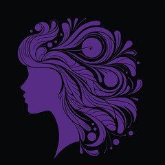 woman silhouette, silhouette of a girl, silhouette of a woman. adobe vector illustration