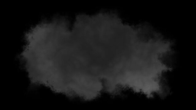 storm and dark clouds animation with transparent background