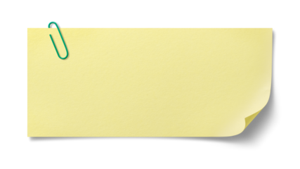 クリップが付いたメモ