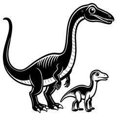 Creature with Ribs Visible Vector Illustration