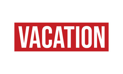 Vacation Rubber Stamp Seal Vector