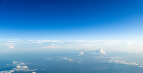 Naklejka na ściany i meble Aerial view of white clouds