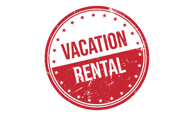 Vacation Rental Rubber Stamp Seal Vector