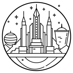        Future city vector illustration.
