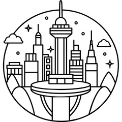        Future city vector illustration.
