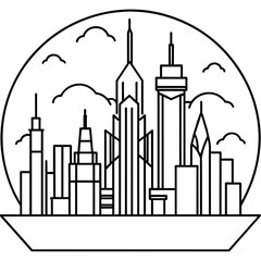        Future city vector illustration.
