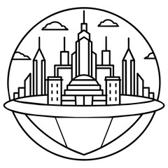        Future city vector illustration.
