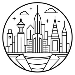        Future city vector illustration.
