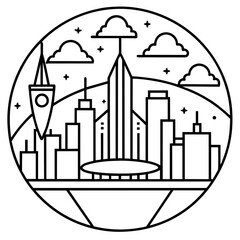        Future city vector illustration.
