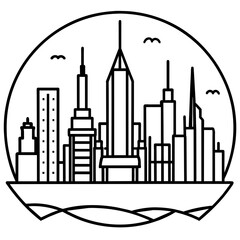 Future city vector illustration.