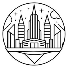 Future city vector illustration.