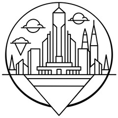 Future city vector illustration.