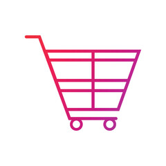 Shopping Gradient Icon Vector Illustration