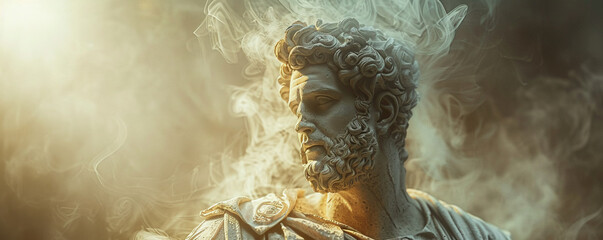 Ancient Greek statue, Roman toga - obrazy, fototapety, plakaty
