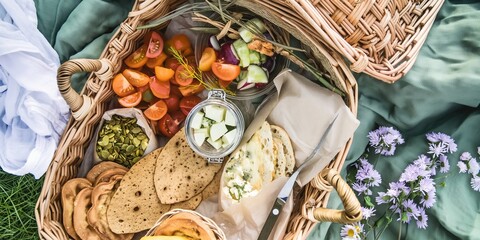 Summer Picnic Basket - Delicious picnic fresh food