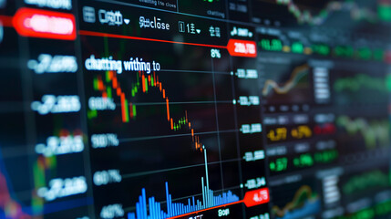  Graphical Representation of Stock Exchange Performance on Screen