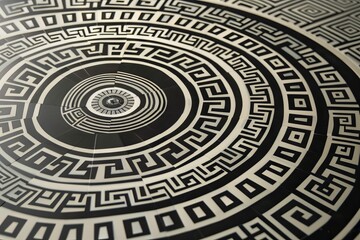 Ancient surreal roman, greek patterns on marble. Luxurious stone designs and patterns on a rich marble background, exuding elegance and classical style