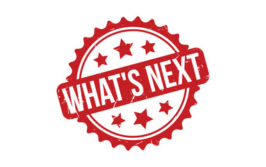 Red What’s Next Rubber Stamp Seal Vector