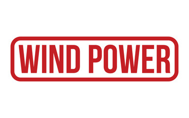 Fototapeta premium Wind Power Rubber Stamp Seal Vector