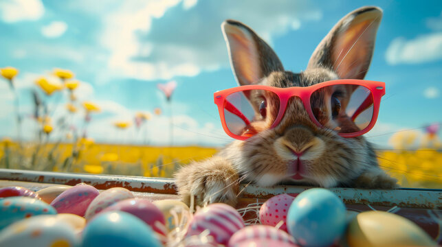 Eggman: an Easter car with a bunny. 