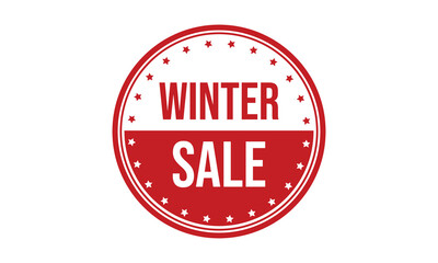 Winter Sale Rubber Stamp Seal Vector