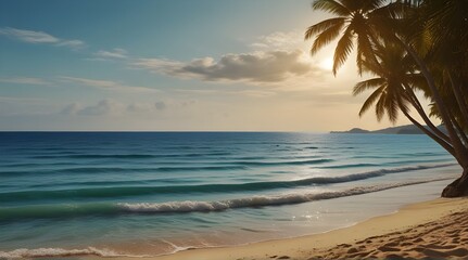 Fototapeta na wymiar beach summer sea travel vacation banner .Generative AI