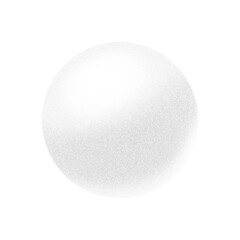 Grainy gradient sphere with noise effect. Vector stipple planet with shadow like spray isolated on white background. Halftone abstract 3d dusty ball. Vintage grunge graphic circle.