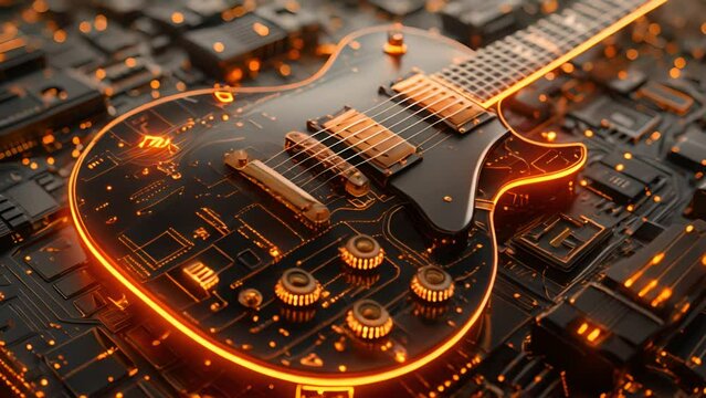 エレキギターの背景素材,Generative AI 