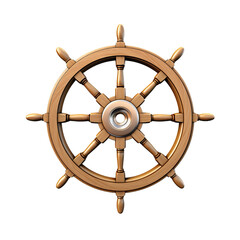 illustration of Ship Wheel nautical , Isolated on transparent PNG background, Generative ai