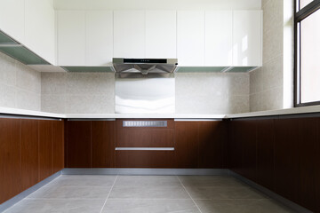 Background of empty modern kitchen