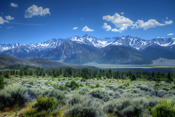 Untamed Beauty - A Spectacular Panoramic Display of Nevada's Majestic Mountain Ranges