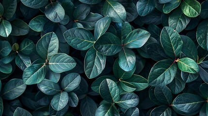 Abstract leaves background, a pattern that mimics nature's design. Bright green artwork, a decoration that brings the flora to life. - obrazy, fototapety, plakaty