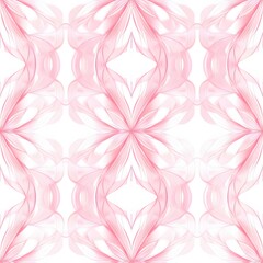 Light pink seamless pattern with simple lines and symmetrical patterns