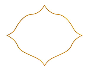 Decorative Islamic Frame, golden frame, decorative frame