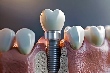 Dental Implant Embedded in the Center of a Tooth
