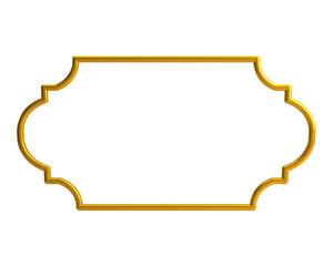 Decorative Islamic Frame, golden frame, decorative frame